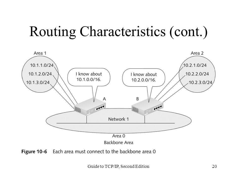 Guide to TCP/IP, Second Edition20 Routing Characteristics (cont.)