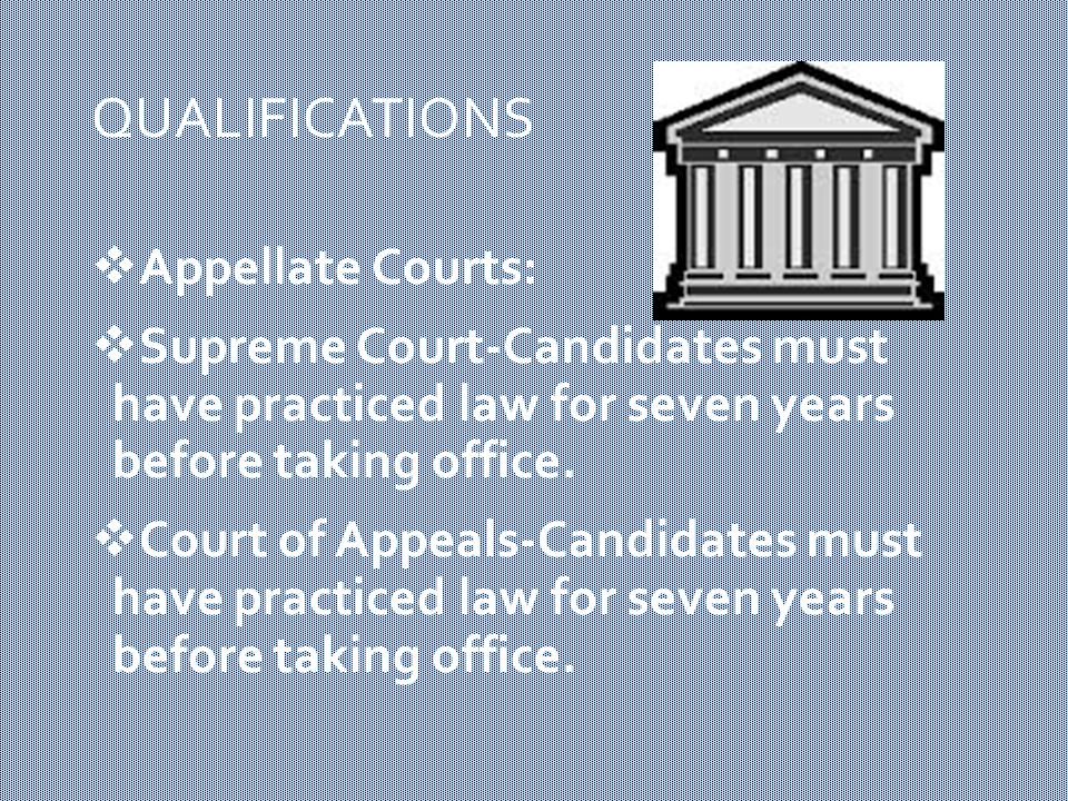 Qualifications Trial Courts: Juvenile Courts-Candidates must be at least 30 years old, must have practiced law for five years, and must have lived in Georgia for at least three years.