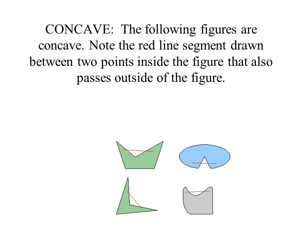 CONCAVE: The following figures are concave.