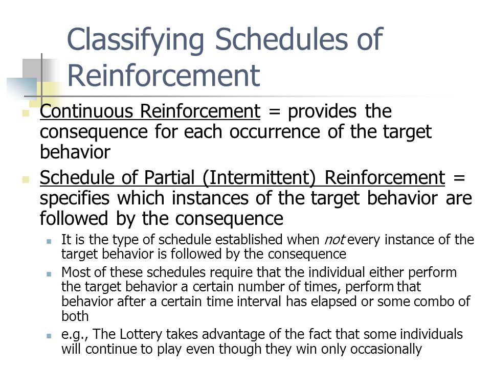 fixed ratio schedule definition psychology