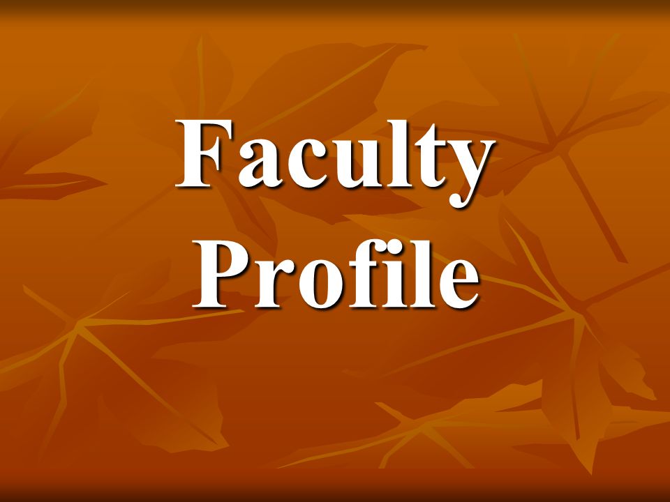 Faculty Profile