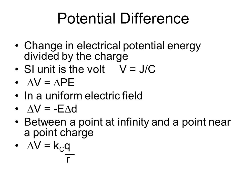 Electrical Energy And Capacitance Electrical Potential Energy Potential Energy Associated With The Electrical Force Between Two Charges Form Of Mechanical Ppt Download