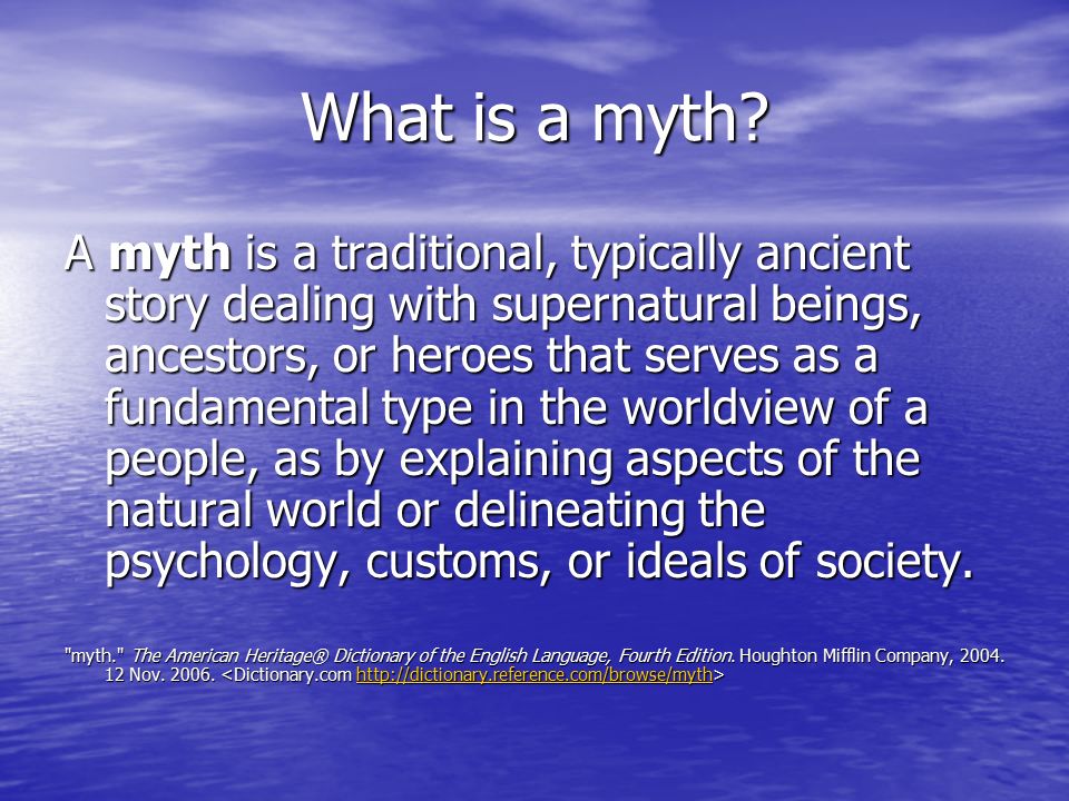 What Is Myth