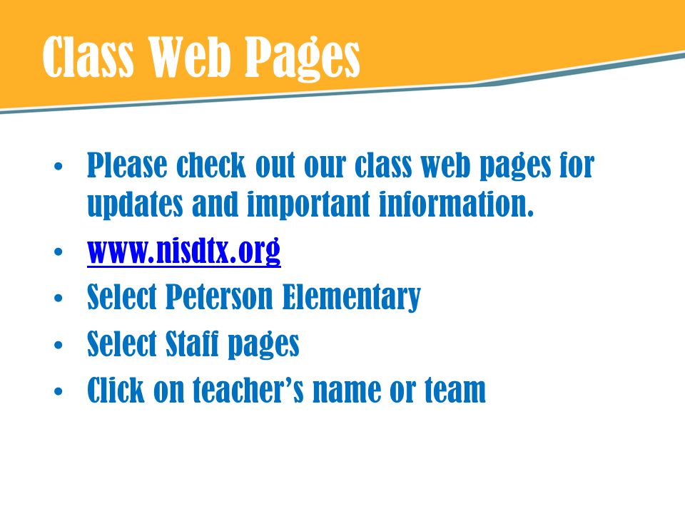 Class Web Pages Please check out our class web pages for updates and important information.