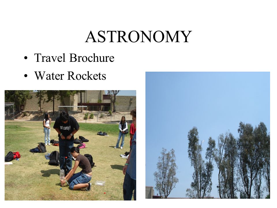 ASTRONOMY Travel Brochure Water Rockets