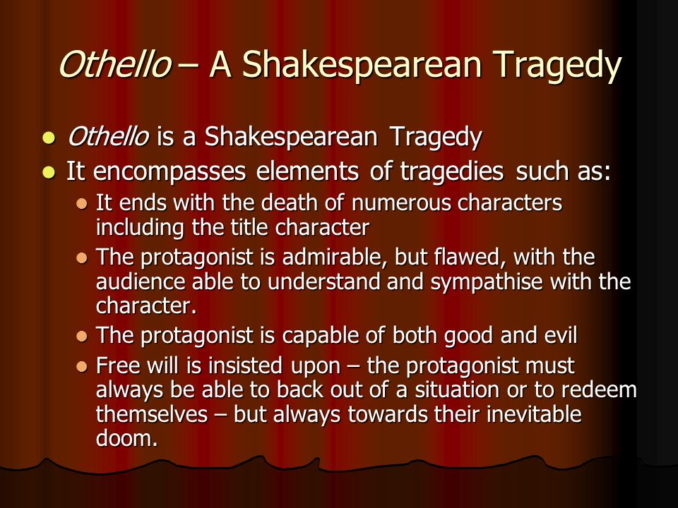 othello as a tragedy of evil