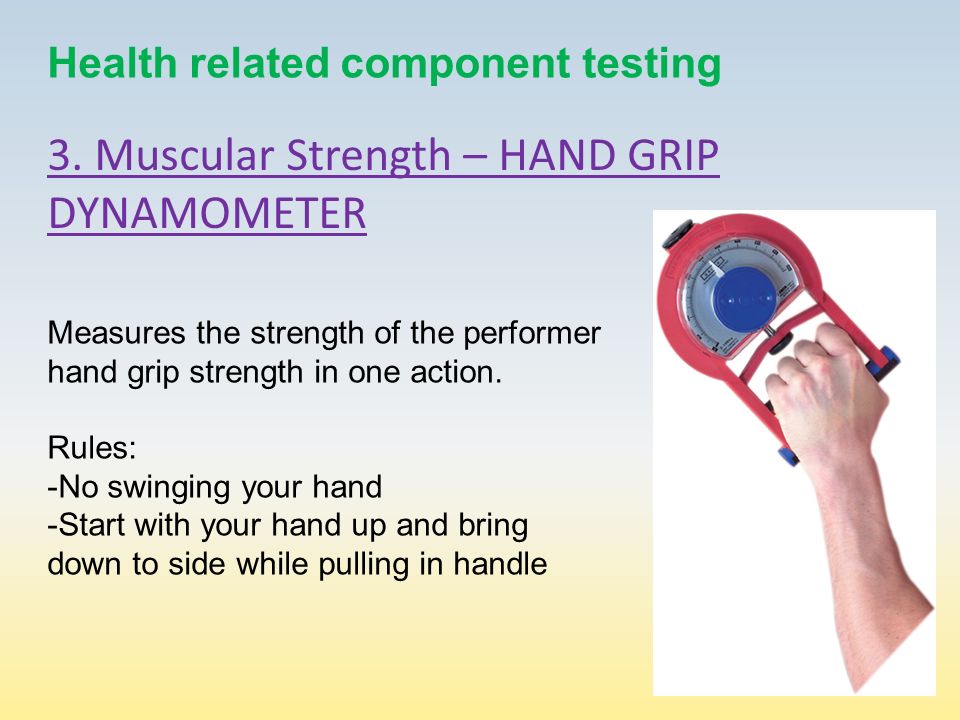 Health related component testing 3.
