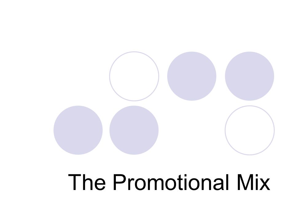 The Promotional Mix