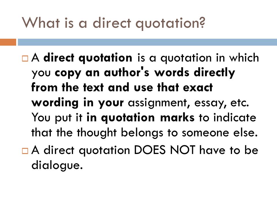 introducing direct quotations background notes what is a direct