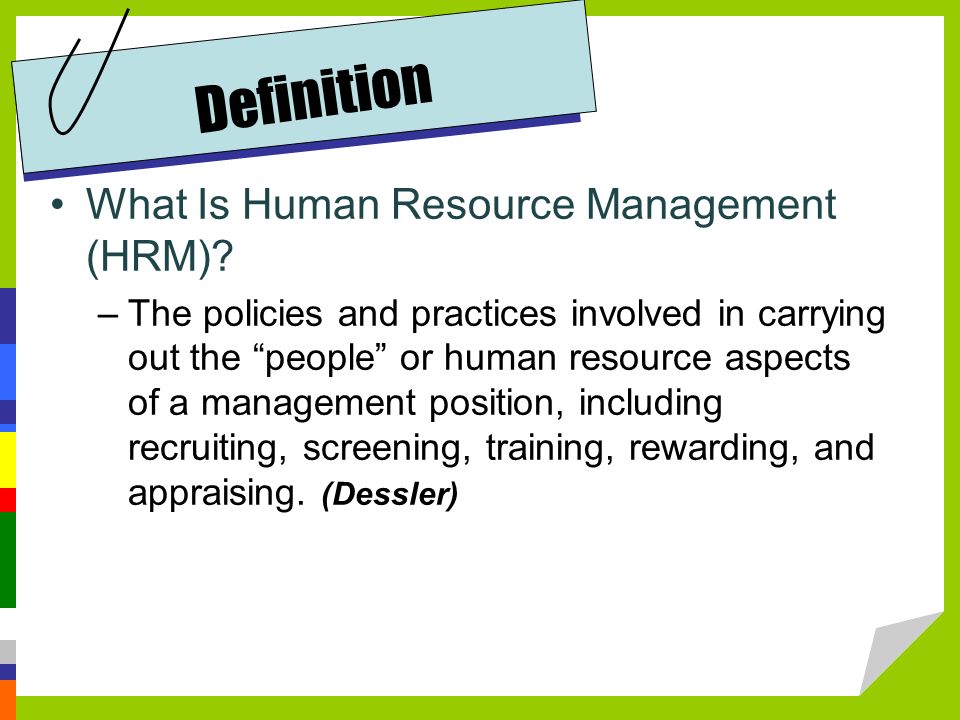 Definition What Is Human Resource Management (HRM).