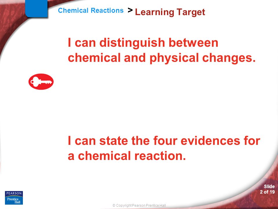 Slide 1 Of 19 Chemistry Copyright Pearson Prentice Hall