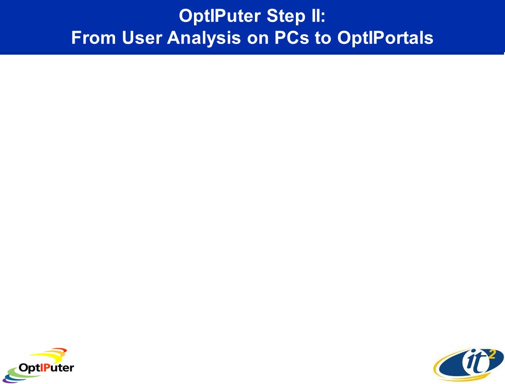 OptIPuter Step II: From User Analysis on PCs to OptIPortals