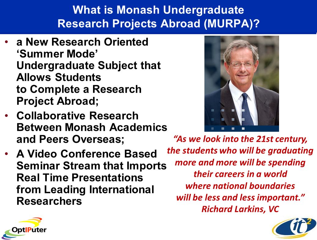 What is Monash Undergraduate Research Projects Abroad (MURPA).