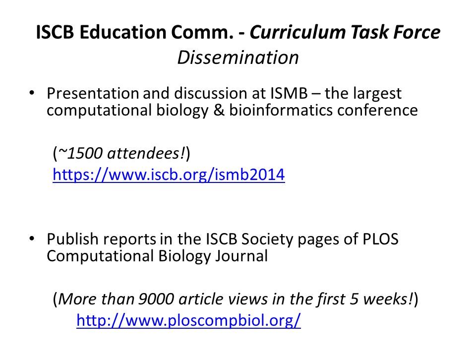 ISCB Education Comm.