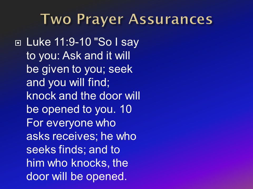 Luke 11 5 12 Must Be Confident In God S Love Must Believe