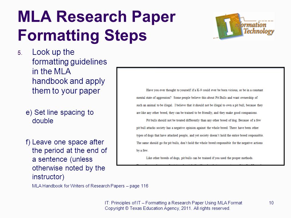 MLA Research Paper Formatting Steps 5.