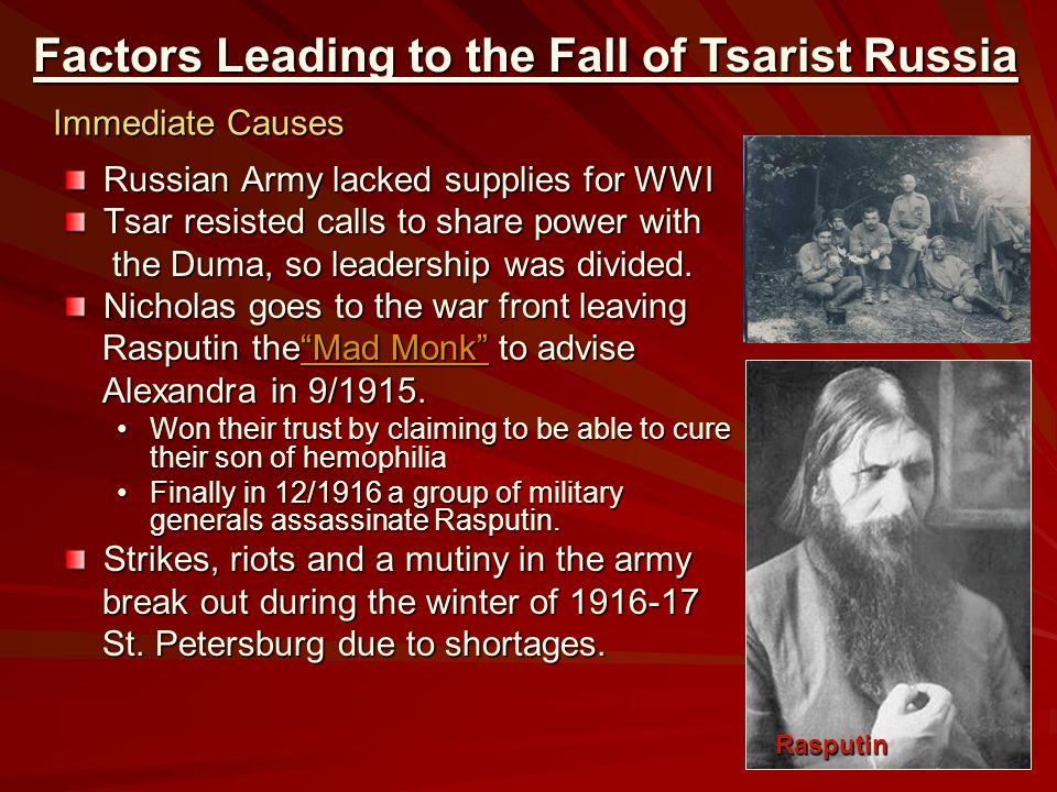 Interpret primary sources. * Describe the steps which led to the Russian Revolution * Interpret primary sources. * Describe the steps. - ppt download