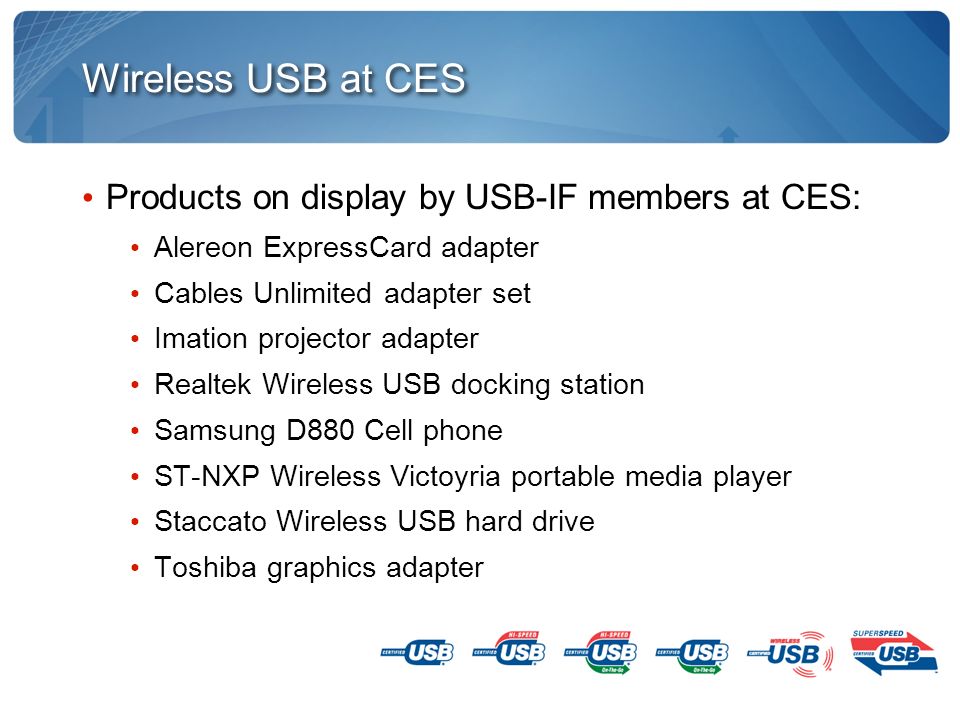 USB-IF Update CES: January 8-11, 2009 Presented by: Jeff Ravencraft, USB-IF  President & Chairman CES ppt download