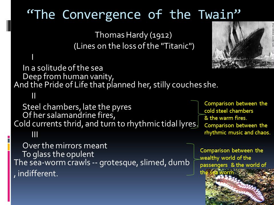 thomas hardy the convergence of the twain