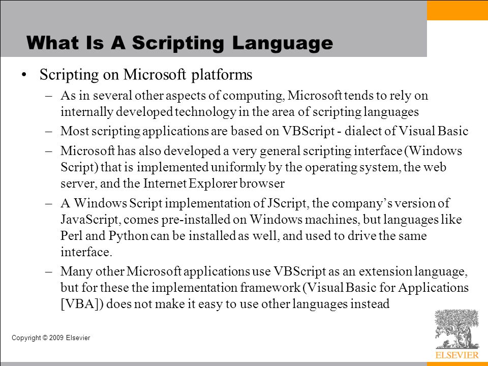 Microsoft Scripting Languages