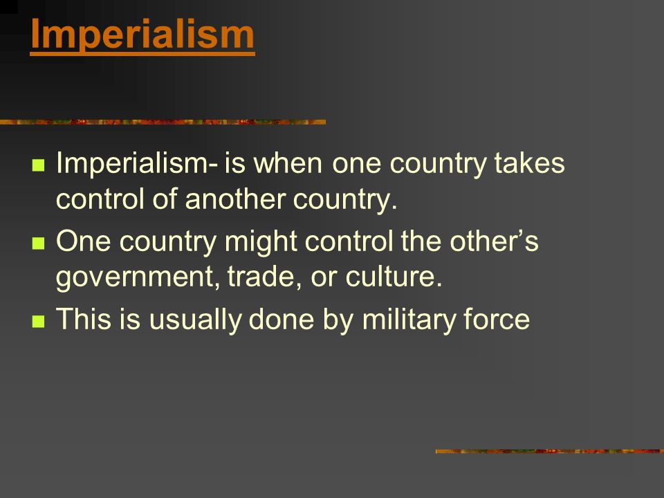 Imperialism World History By: Derrick Caples Moss Point High School