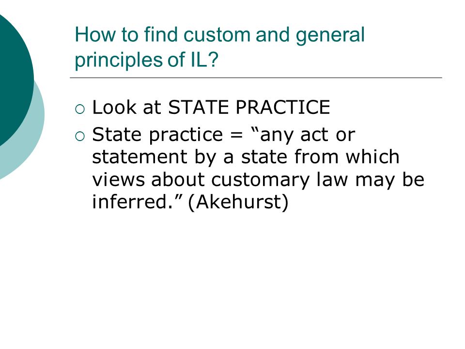 How to find custom and general principles of IL.