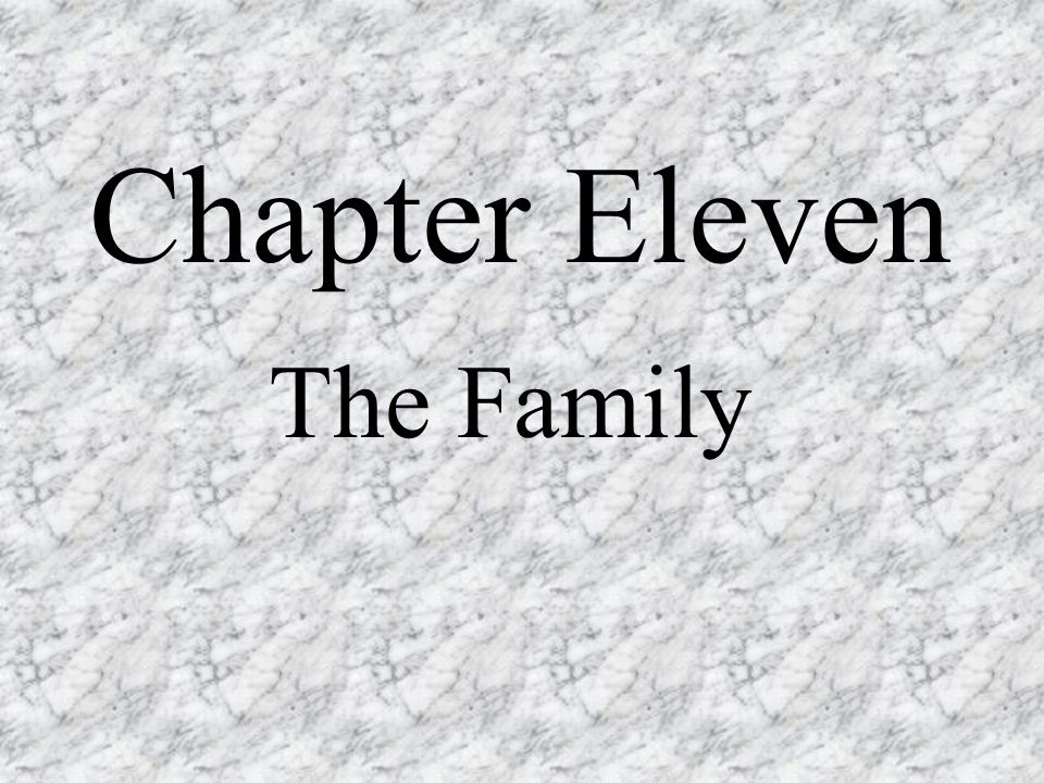 Chapter Eleven The Family