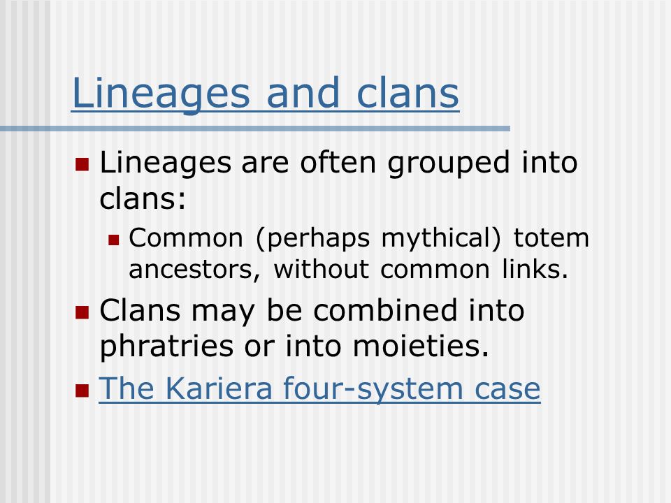 difference between clan and lineage