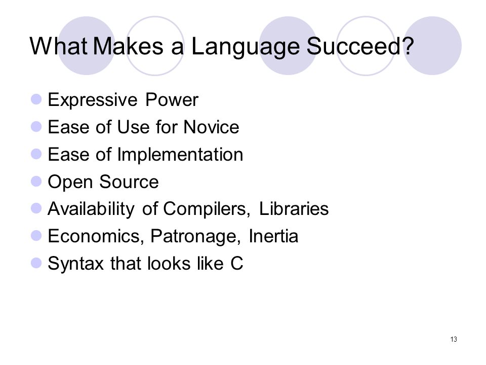 13 What Makes a Language Succeed.