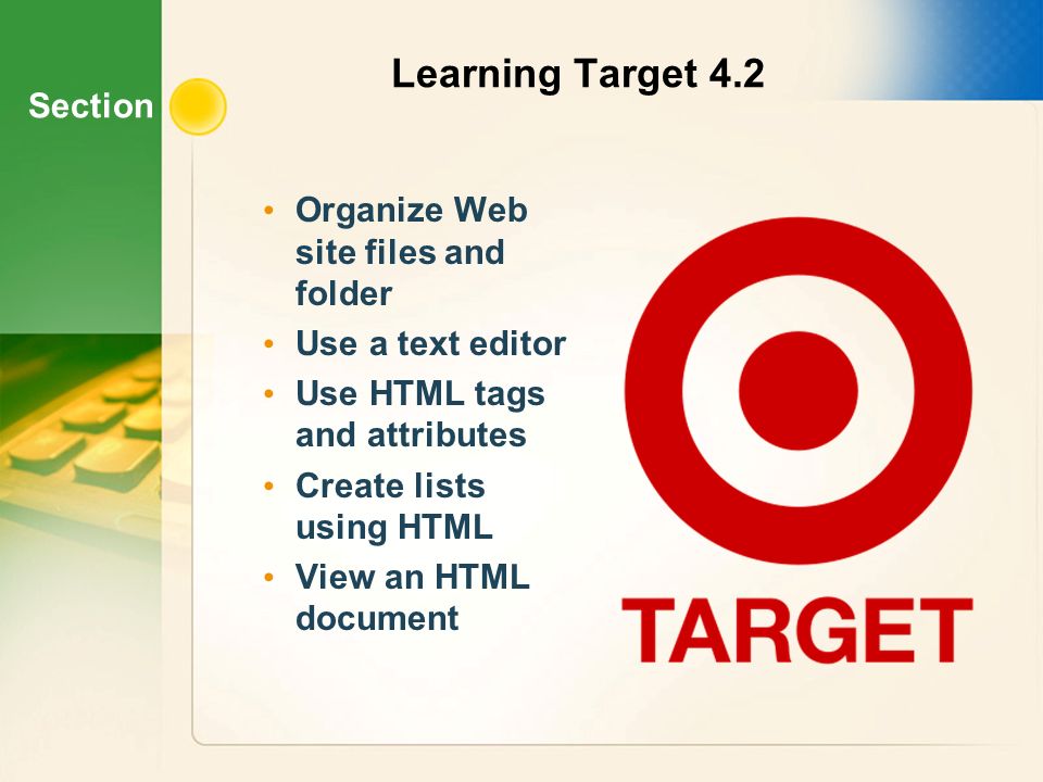 Target html. Basics of html 01. Document outline.