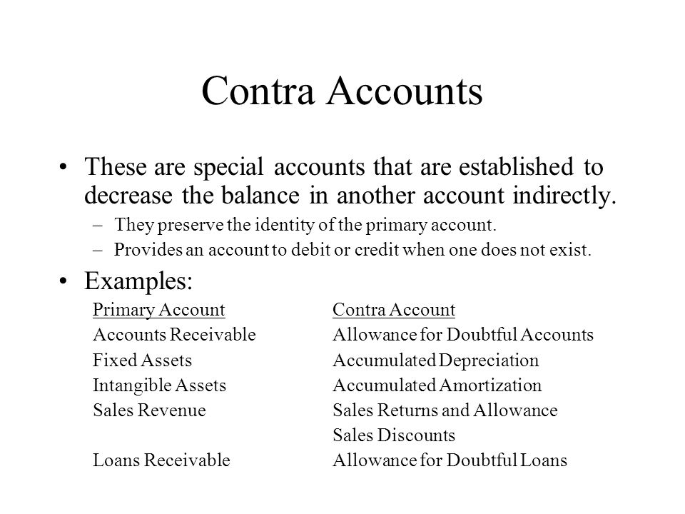 what are contra accounts examples Rules of debit and credit explanation and examples | accounting.