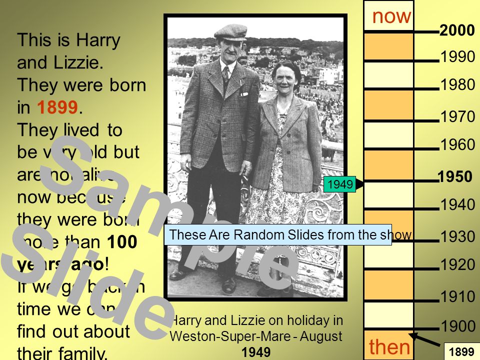 Harry and Lizzie on holiday in Weston-Super-Mare - August 1949 This is Harry and Lizzie.