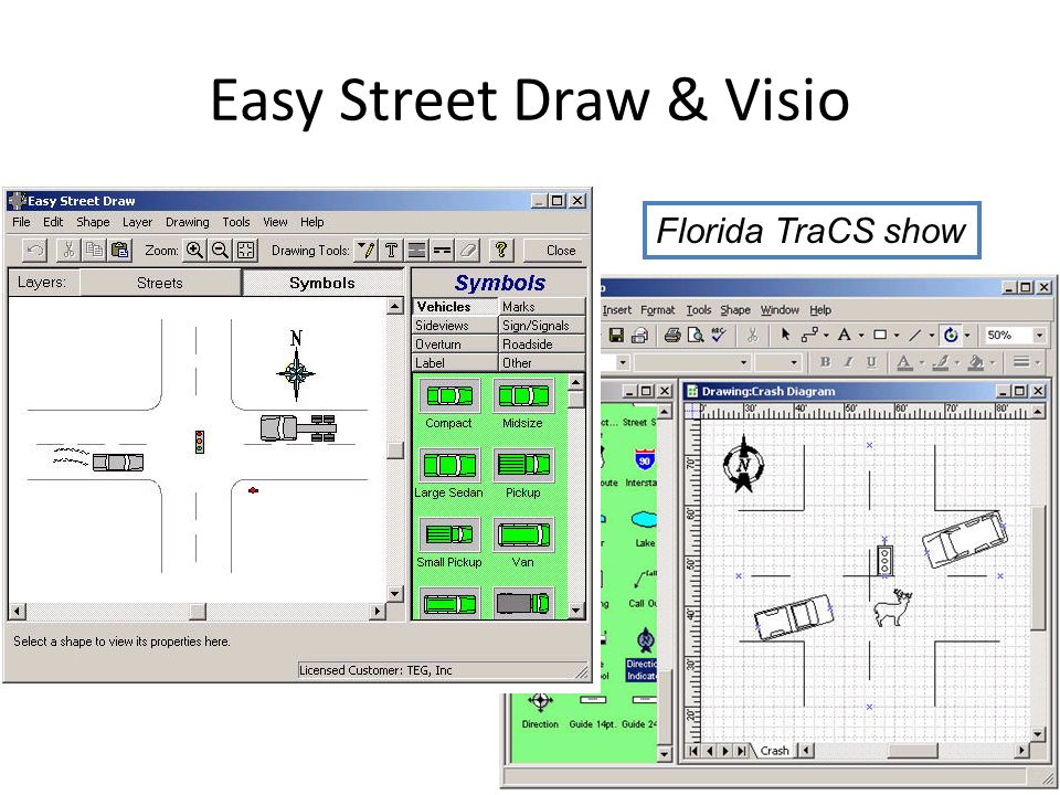 Easy Street Draw & Visio Florida TraCS show