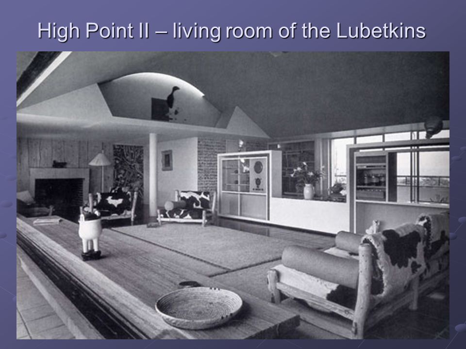 High Point II – living room of the Lubetkins