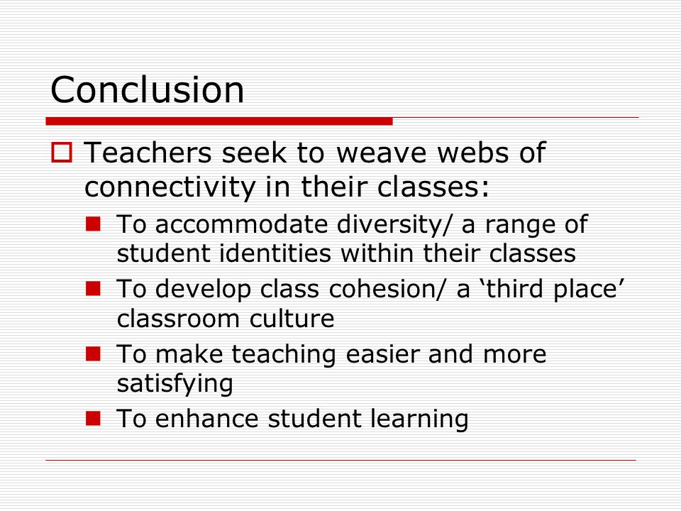 conclusion of diversity in the classroom