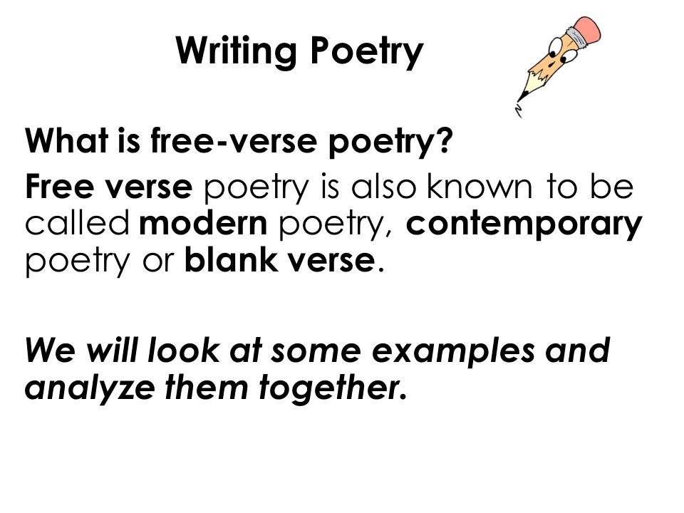 What is free-verse poetry.
