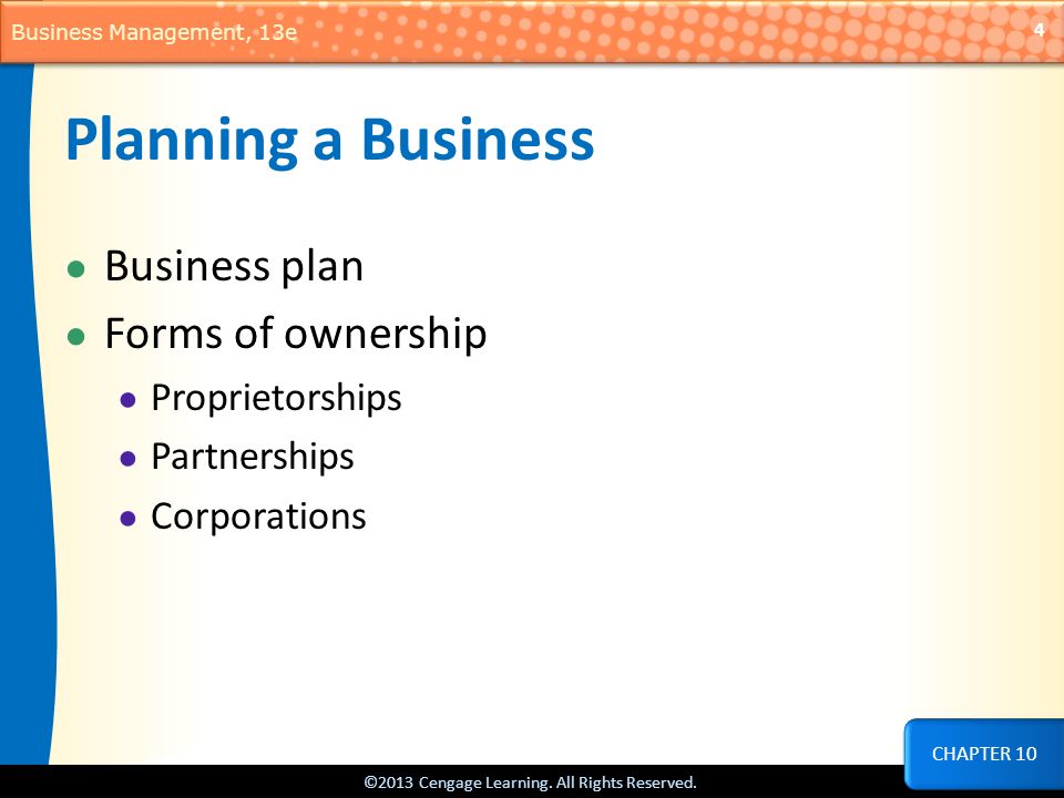 2013 cengage learning all rights reserved business management 13e
