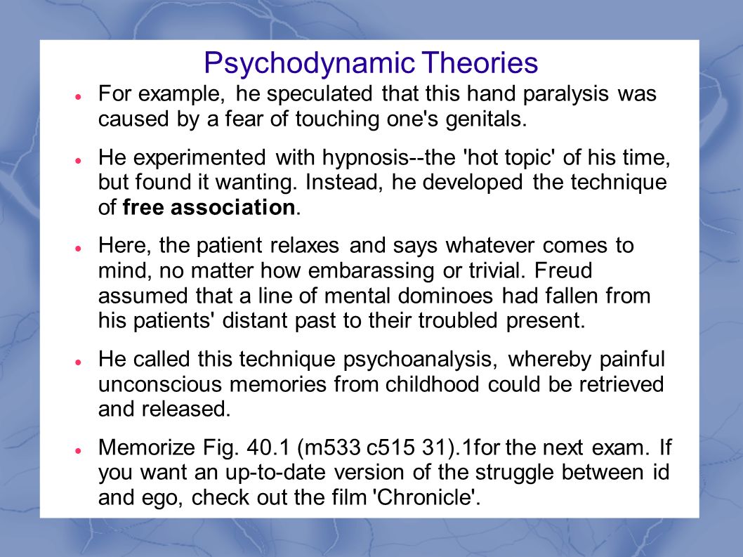 Definition Of Psychodynamic Model
