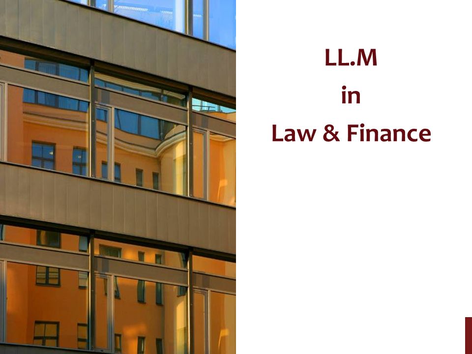 LL.M in Law & Finance