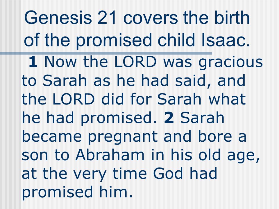 The Sons of Abraham Genesis 21 A Chapter Full of Emotions