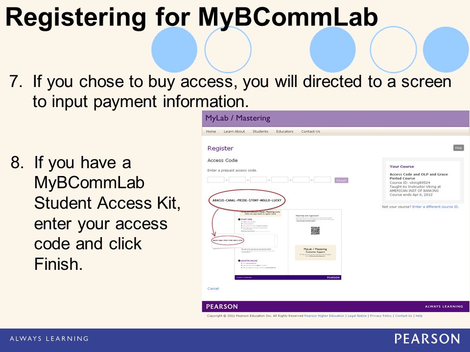 7. If you chose to buy access, you will directed to a screen to input payment information.