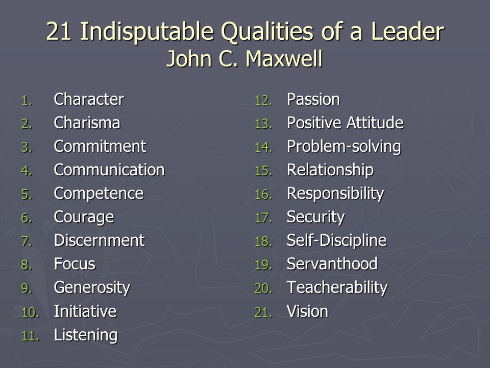 qualities of a good leader by john maxwell