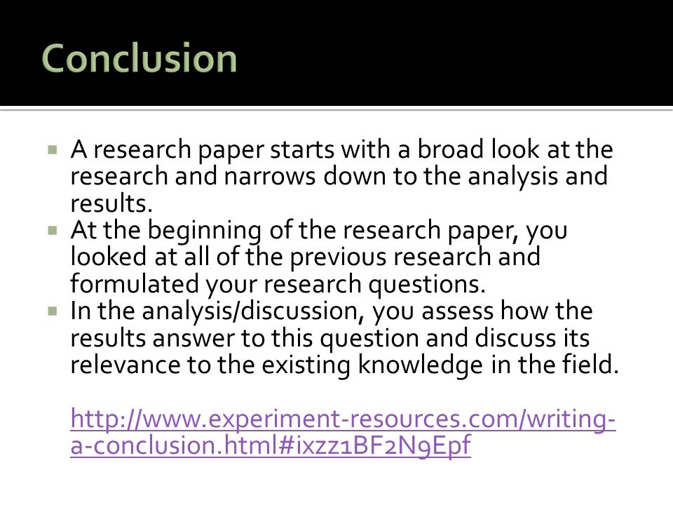 how to write research conclusion