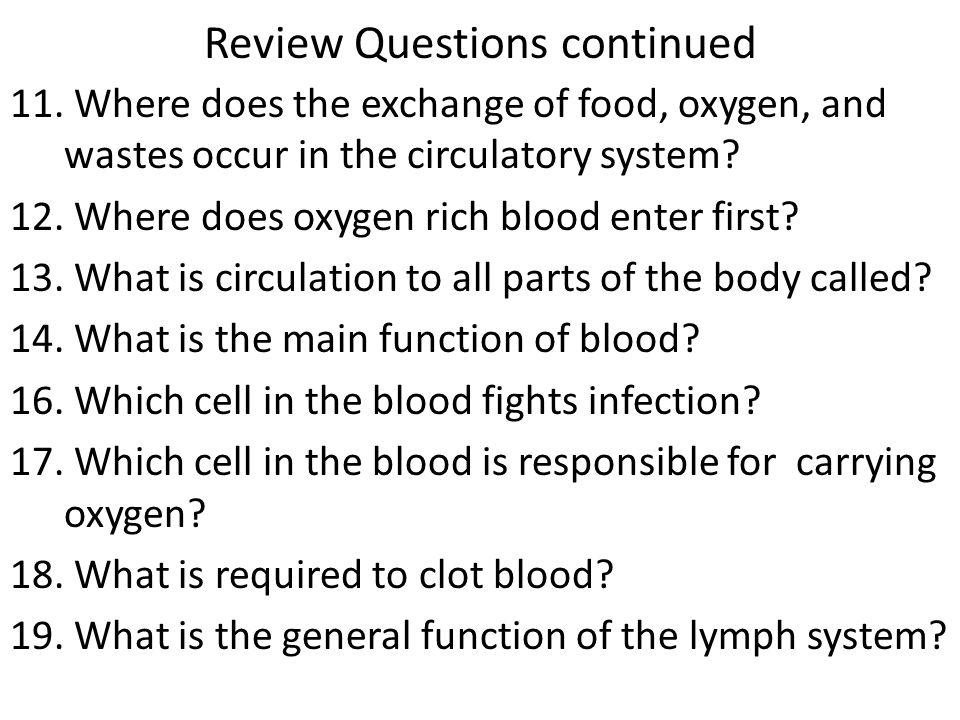 Review Questions continued 11.