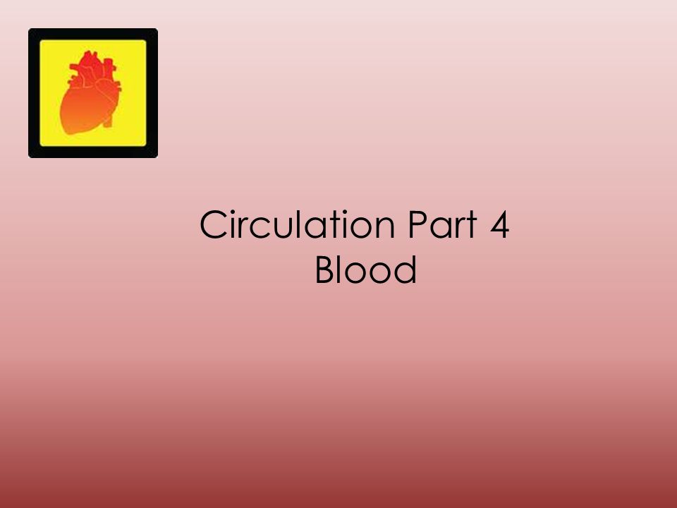 Circulation Part 4 Blood