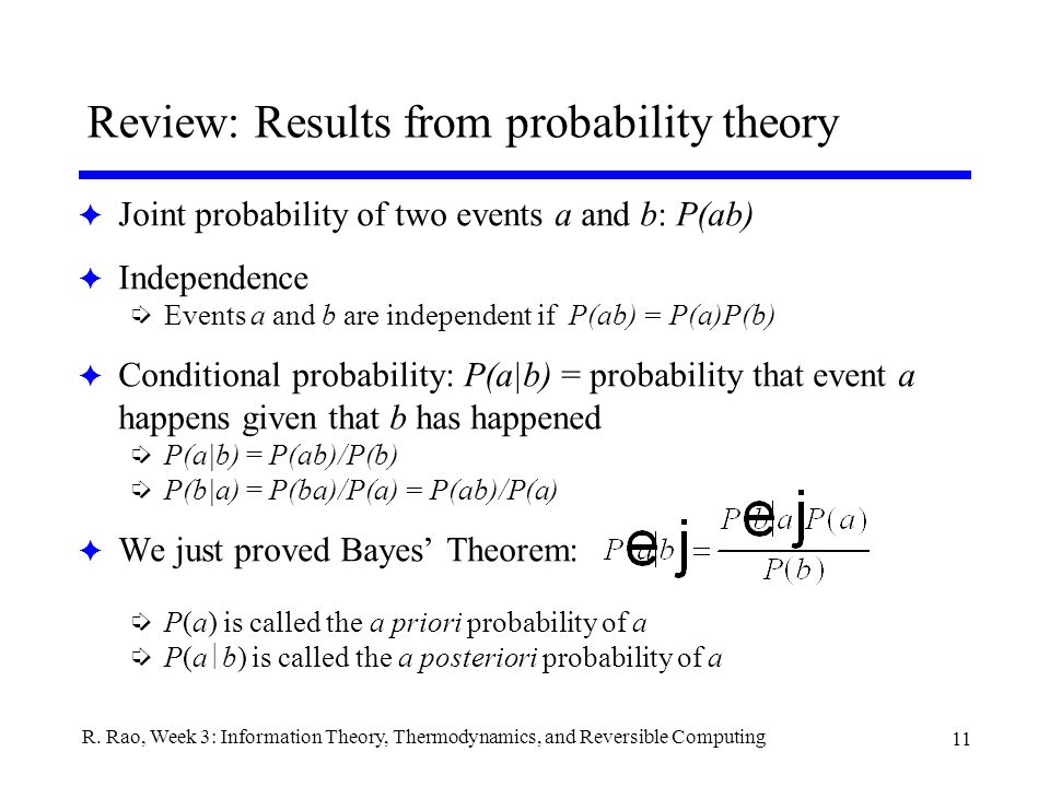 1 R Rao Week 3 Information Theory Thermodynamics And Reversible Computing Cse 599 Lecture 7 Information Theory Thermodynamics And Reversible Computing Ppt Download 1 R Rao Week 3 Information Theory Thermodynamics And Reversible Computing Cse 599 Lecture 7 Information Theory Thermodynamics And Reversible Computing Ppt Download