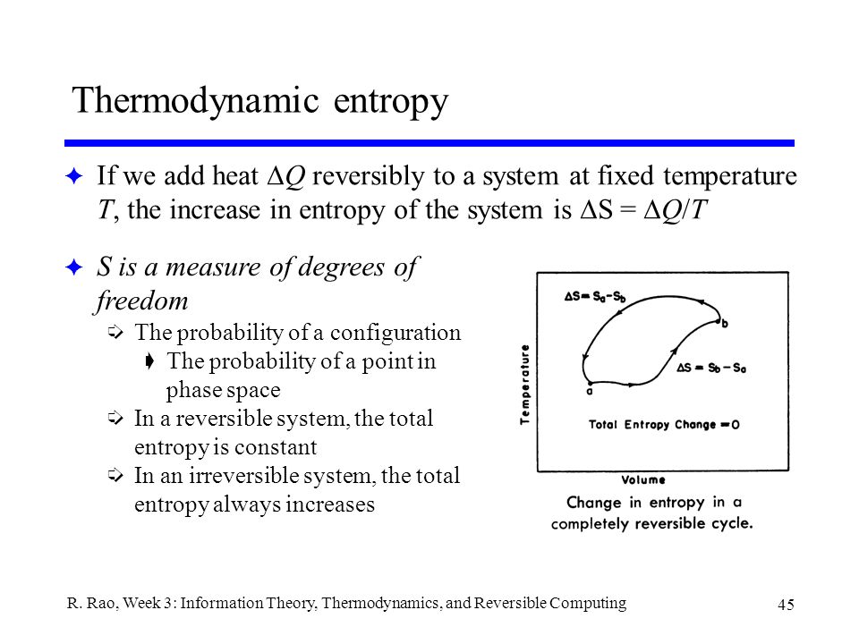 1 R Rao Week 3 Information Theory Thermodynamics And Reversible Computing Cse 599 Lecture 7 Information Theory Thermodynamics And Reversible Computing Ppt Download 1 R Rao Week 3 Information Theory Thermodynamics And Reversible Computing Cse 599 Lecture 7 Information Theory Thermodynamics And Reversible Computing Ppt Download