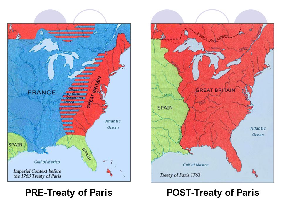 PRE-Treaty of Paris POST-Treaty of Paris