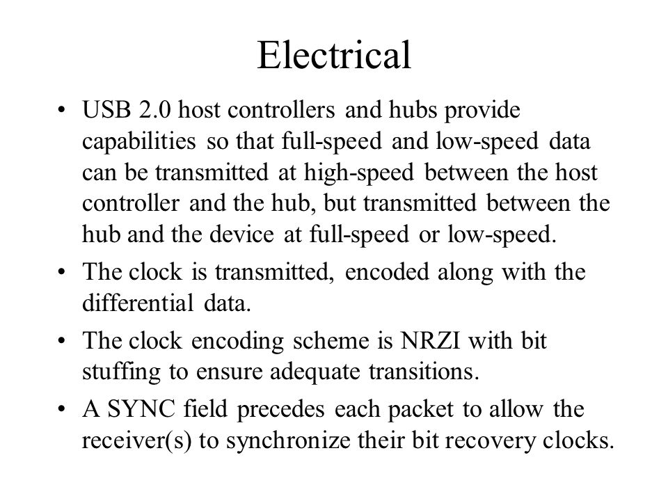 USB 2.0 Spec. Chapter4 Architectural Overview Chapter5 USB Data Flow Model.  - ppt download