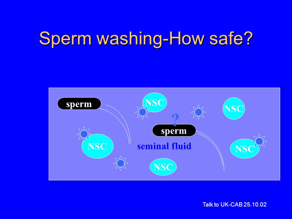 Talk to UK-CAB Sperm washing-How safe seminal fluid NSC sperm NSC sperm